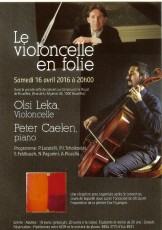 affiche concert au Conservatoire de Bruxelles 2016